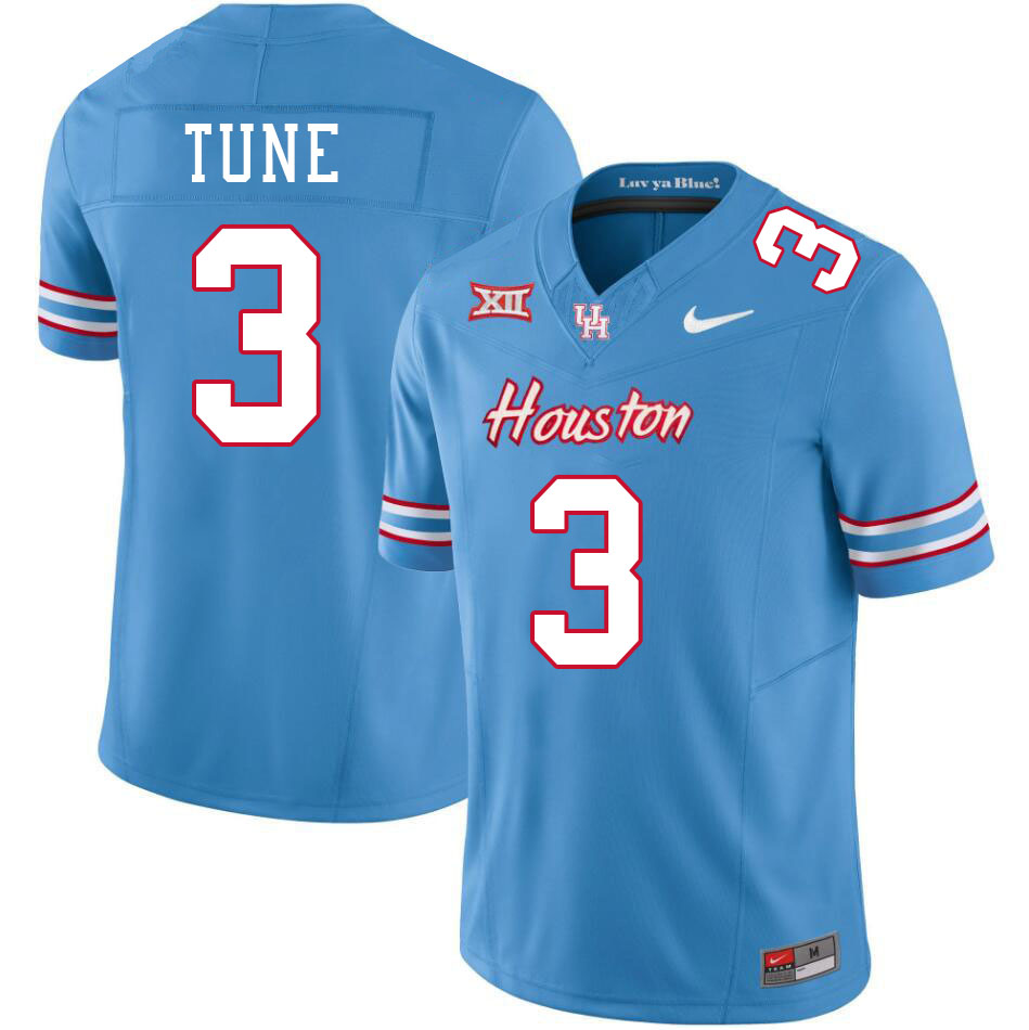 Clayton Tune Houston Jersey,Houston Cougars #3 Clayton Tune Jersey Youth College Uniforms-Oilers